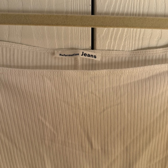 Reformation Cream Ribbed Top - Picture 4 of 6